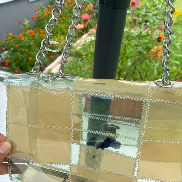 Chanel Clear Vinyl Ptachwork Naked Flap Translucent Bag - Picture 10 of 11